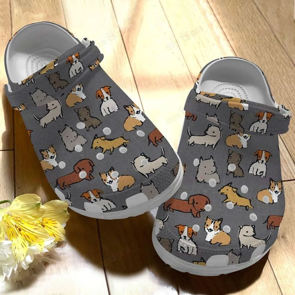 Corgi With Friends Crocs, Personalized Crocs Classic Clogs