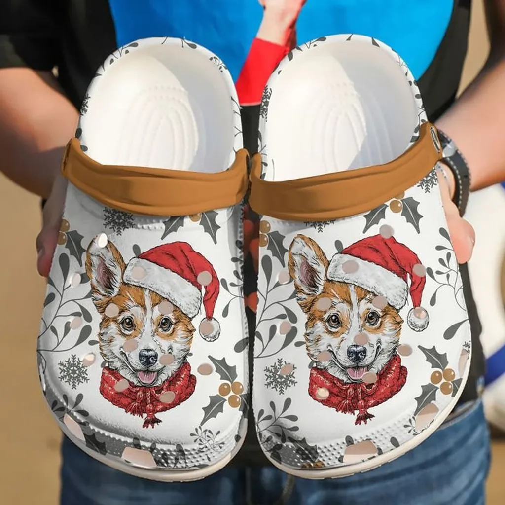 Corgi Xmas Christmas Pattern Crocs Crocband Clog