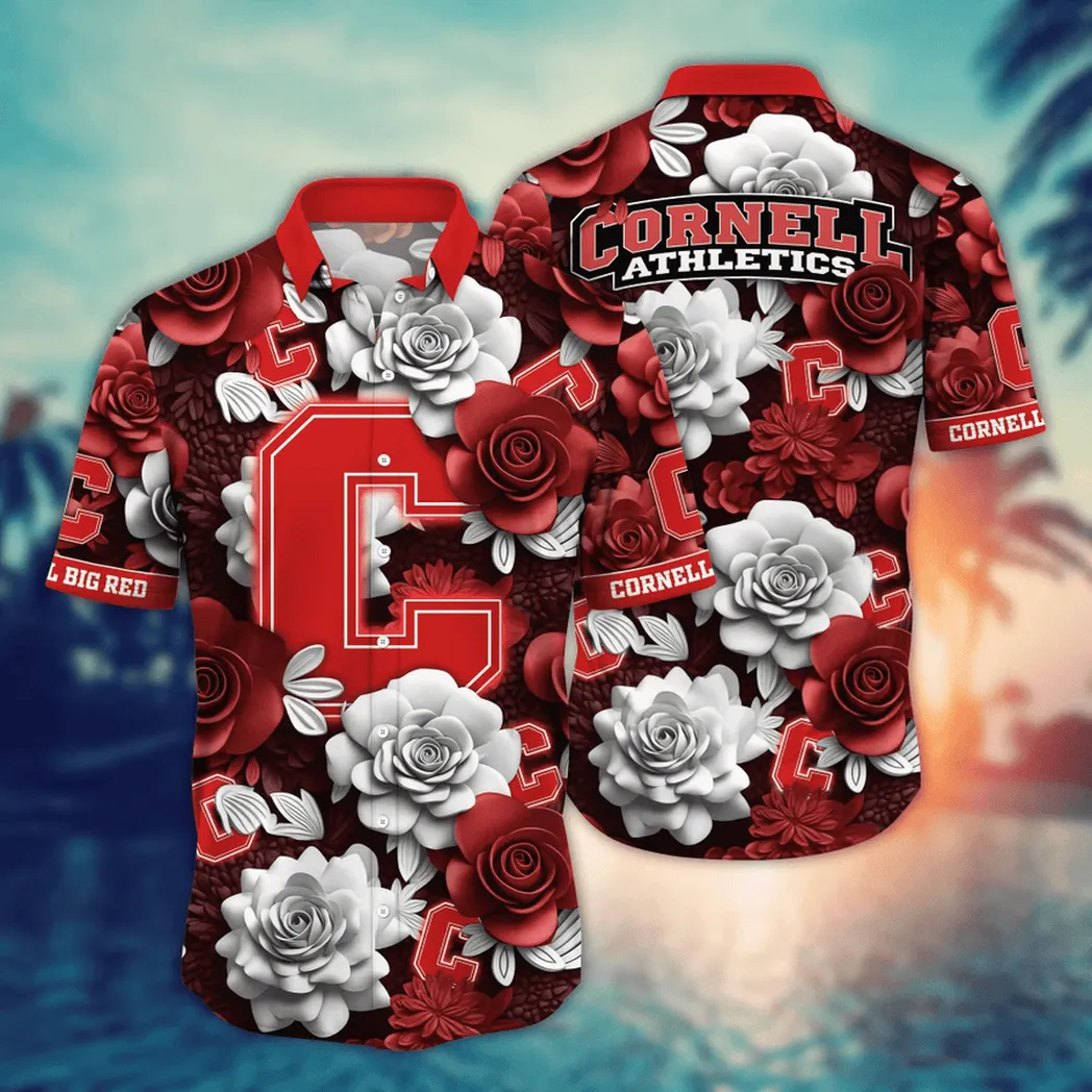 Cornell Big Red NCAA Flower Aloha Hawaiian Shirt, Summer Football Shirts VPHWA2451153904