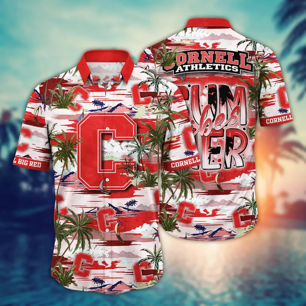 Cornell Big Red NCAA Flower Aloha Hawaiian Shirt, Summer Football Shirts VPHWA2451153982