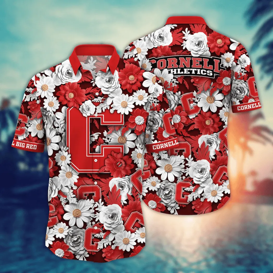 Cornell Big Red NCAA Flower Aloha Hawaiian Shirt, Summer Football Shirts VPHWA2451154009