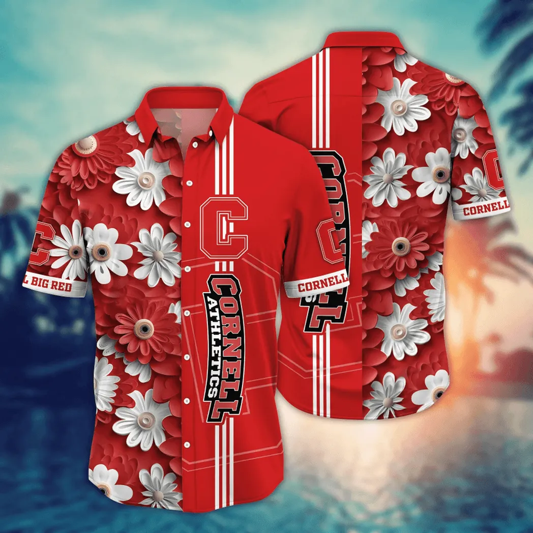 Cornell Big Red, Style Hot Trending Summer NCAA Flower Aloha Hawaiian Shirt, Summer Football Shirts VPHWA2451155199