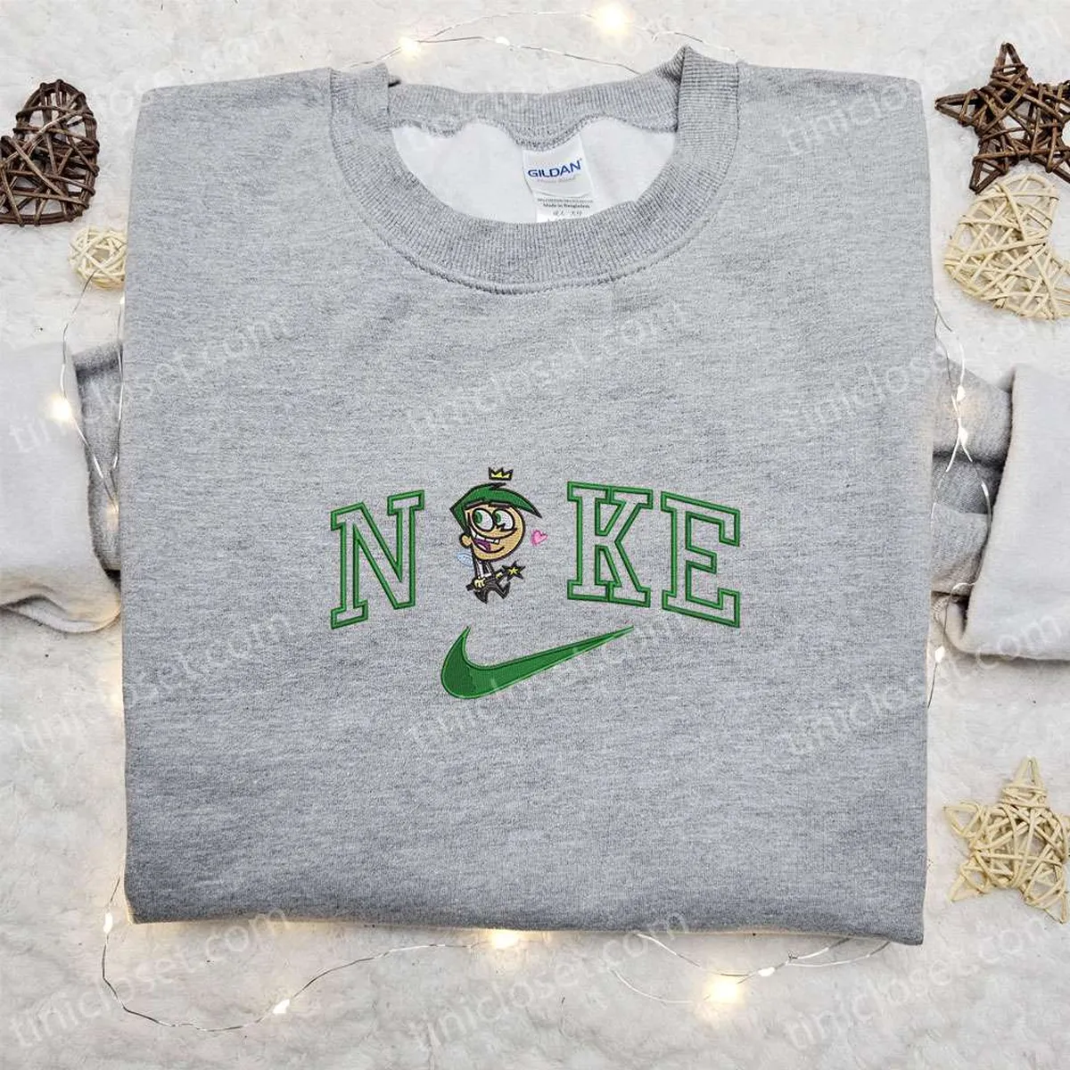 Cosmo x Nike Cartoon Embroidered Hoodie, Nike Inspired Embroidered Shirt, Best Birthday Gift Ideas for Family