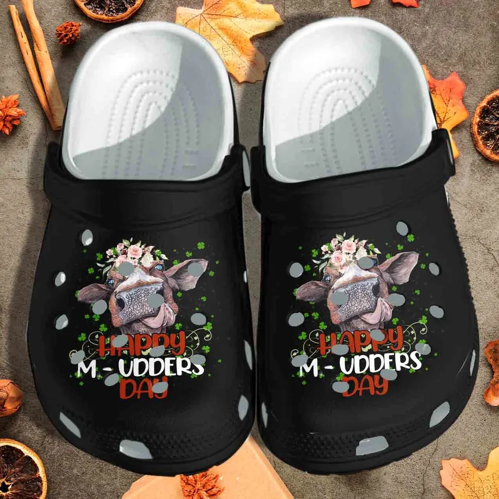 Cow Funny Happy Mudders Day Crocs