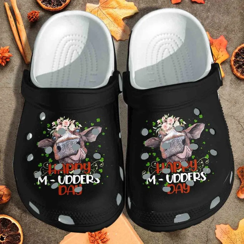 Cow Funny Happy Mudders Day Crocs Classic Clogs