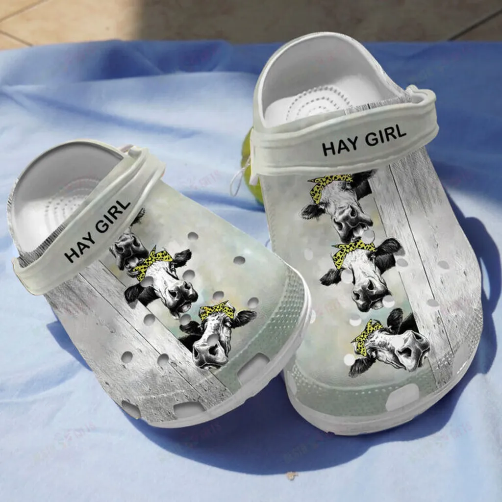 Cow Hay Girl Crocs Classic Clogs