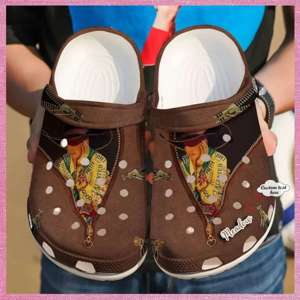 Cowgirl Personalized Pretty Rubber Crocs Clog