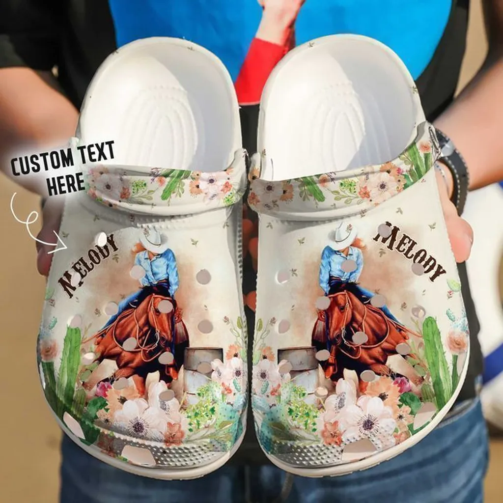 Cowgirl Personalized Up Crocs Classic Clogs