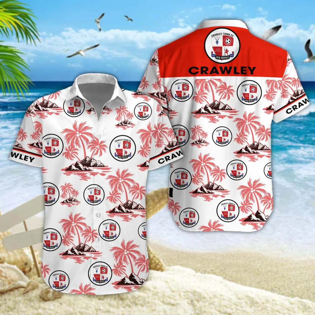 Crawley Town Hawaiian Shirt Style Classic Oversized Hawaiian