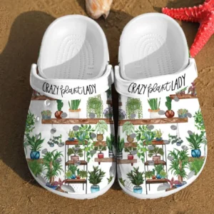 Crazy Plant Lady Mom For Men And Women Gift For Fan Classic Water Rubber Crocs Clog