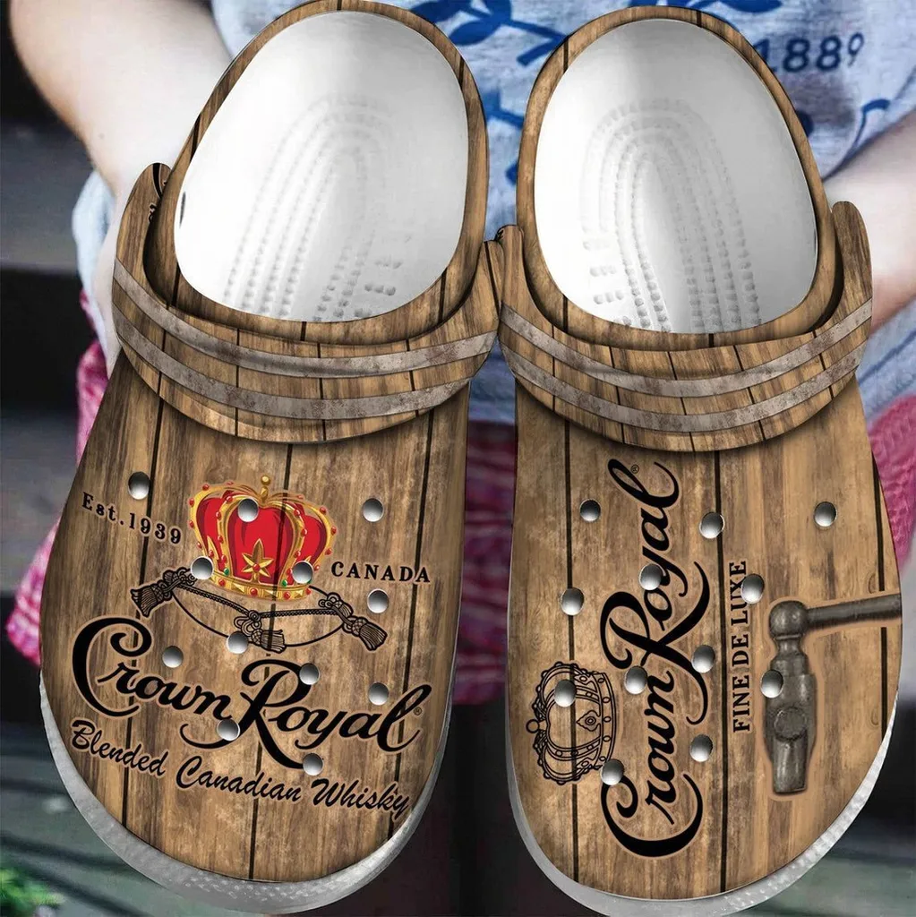 Crowm Royal Blended Canadian Whisky Rubber Crocs Clog