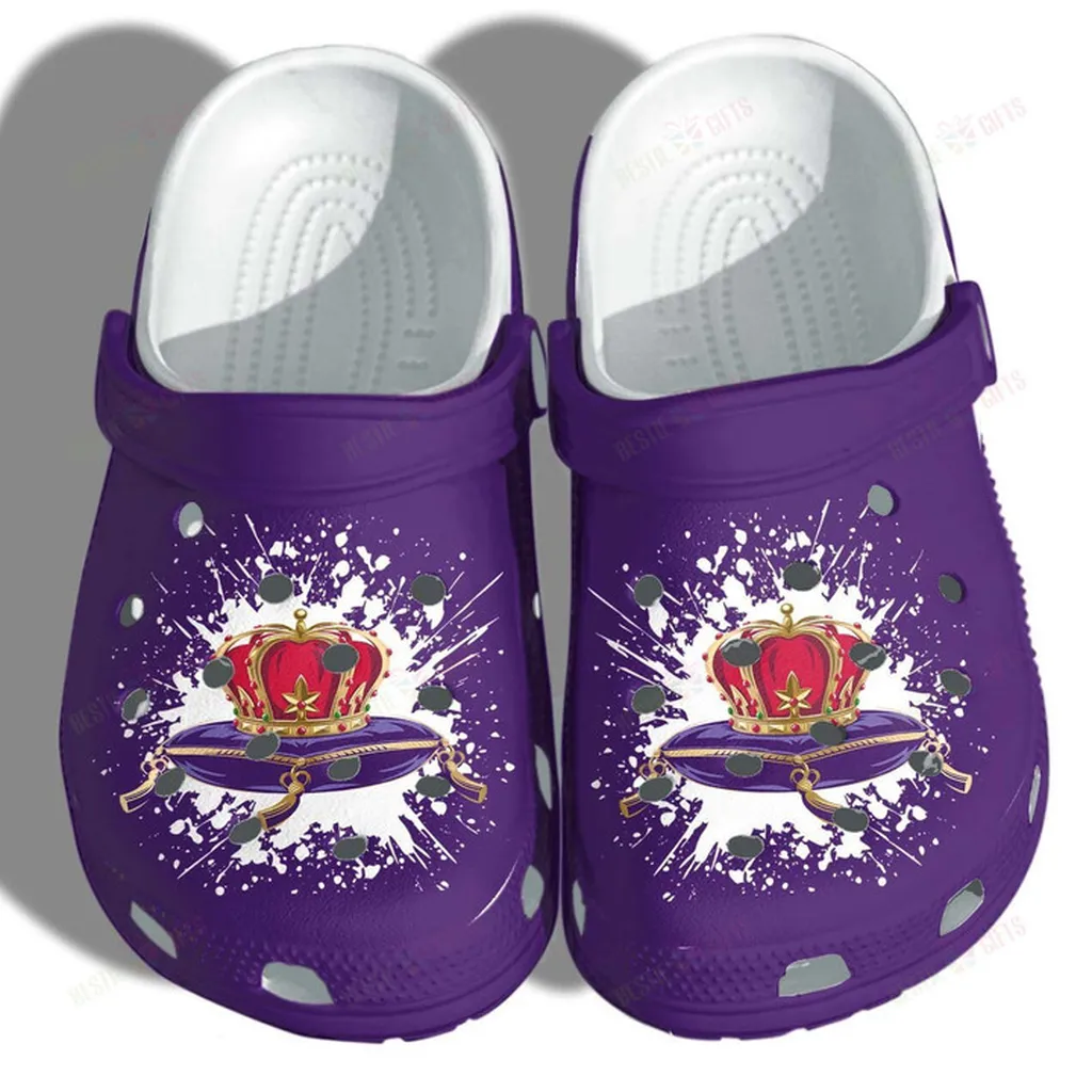 Crown Funny Crocs, Personalized Crocs Classic Clogs