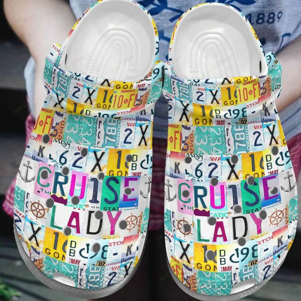 Cruise White Sole Cruise Lady Crocs, Personalized Crocs Classic Clogs