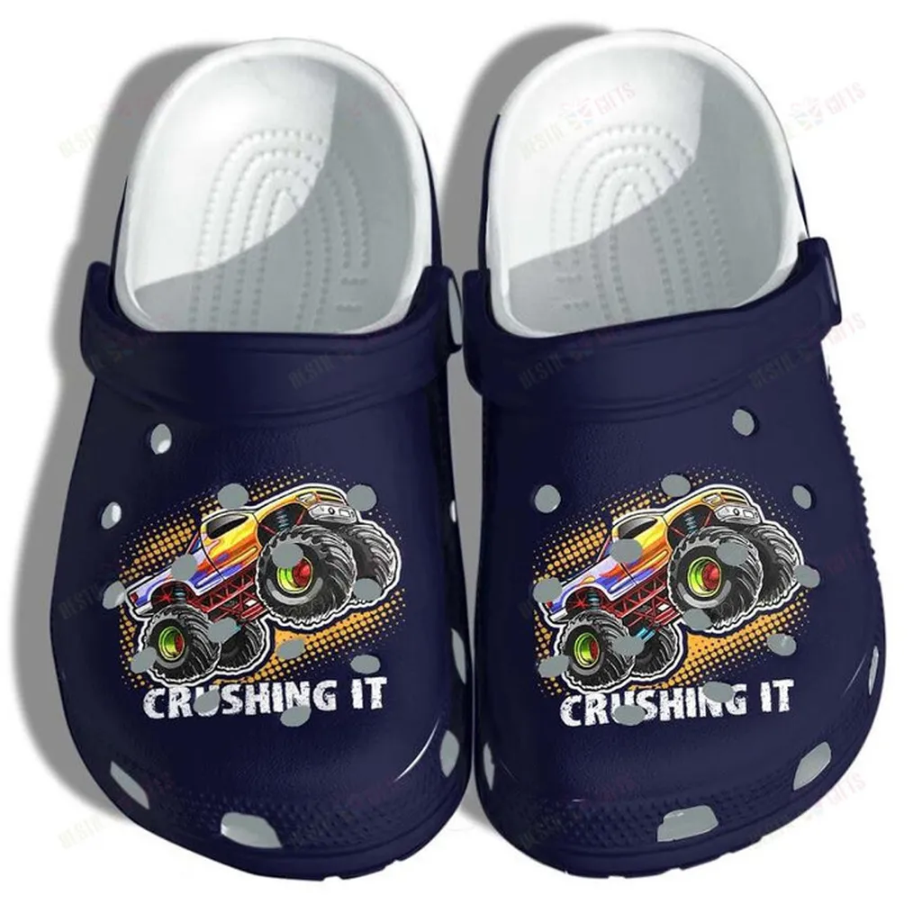 Crushing Truck Funny Monster Truck Crocs Classic Clogs