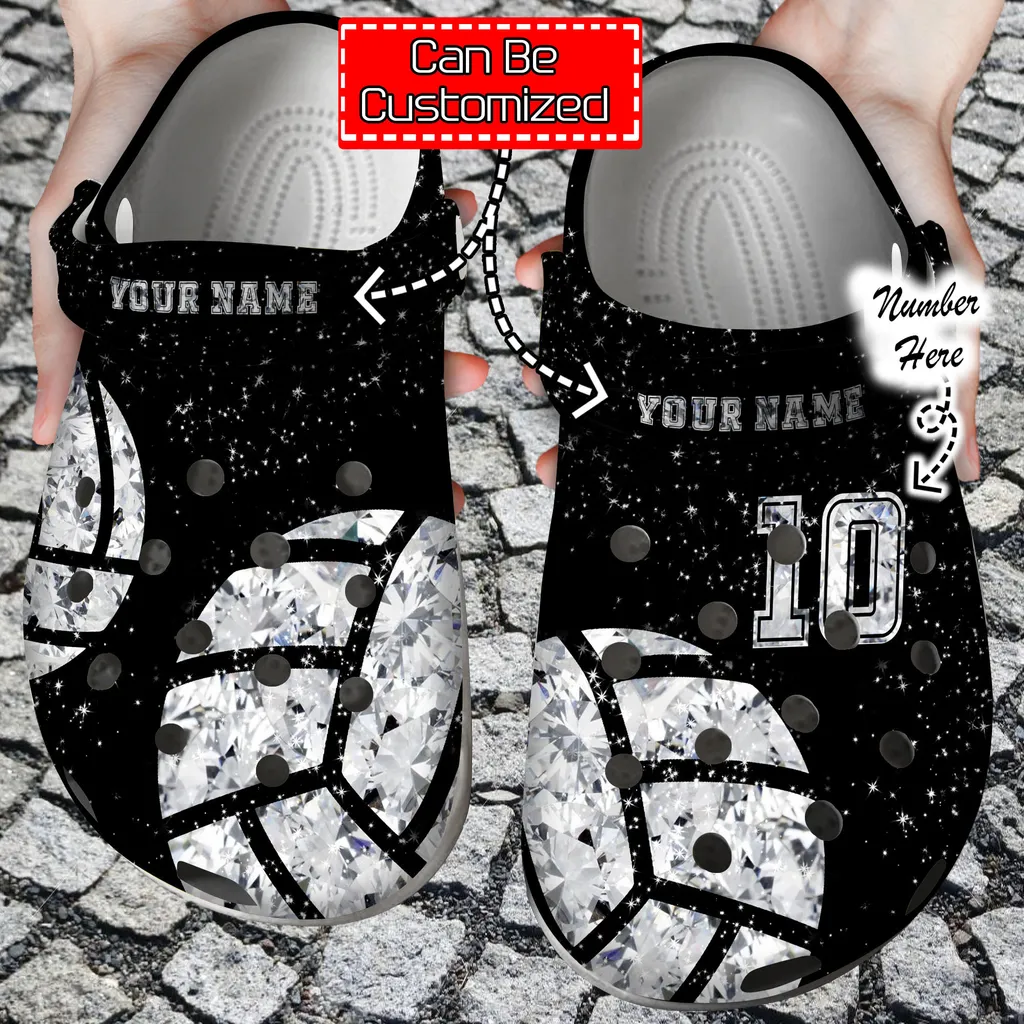 Custom Crocs Personalized Volleyball Diamond Clog