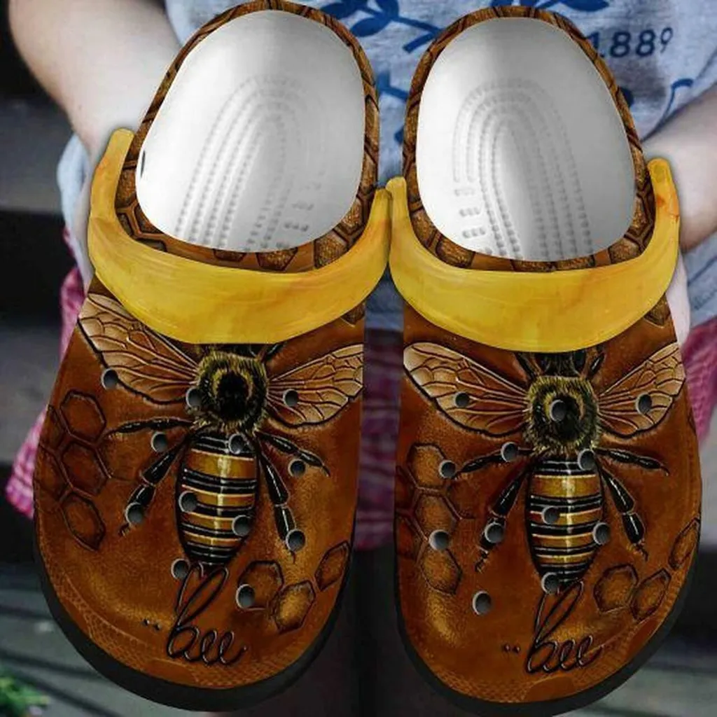 Custom Name Bee Hive 5 Gift For Lover Rubber Crocs Clog