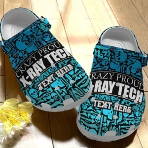 Custom Name Crazy A Proud X-Ray Tech Gift For Lover Rubber Crocs Clog