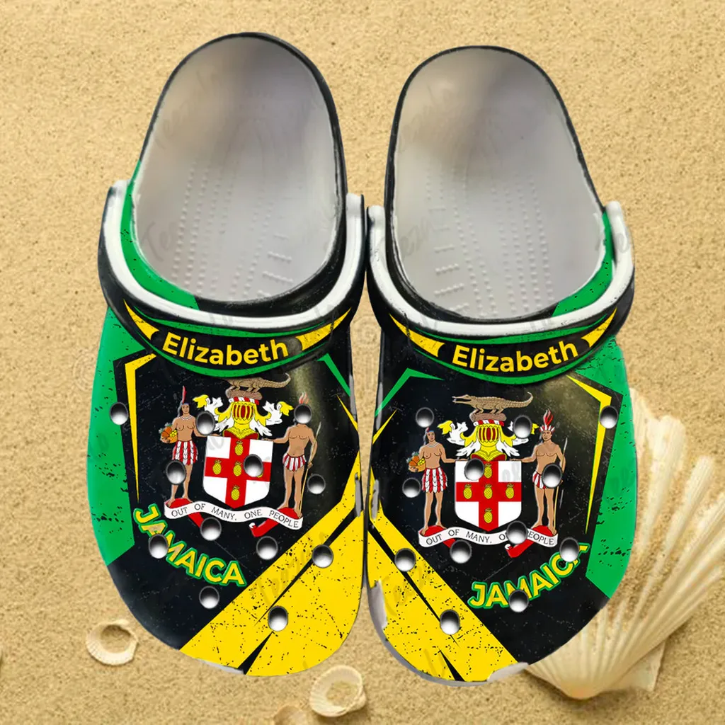 Custom Name Jamaica Proud Clogs