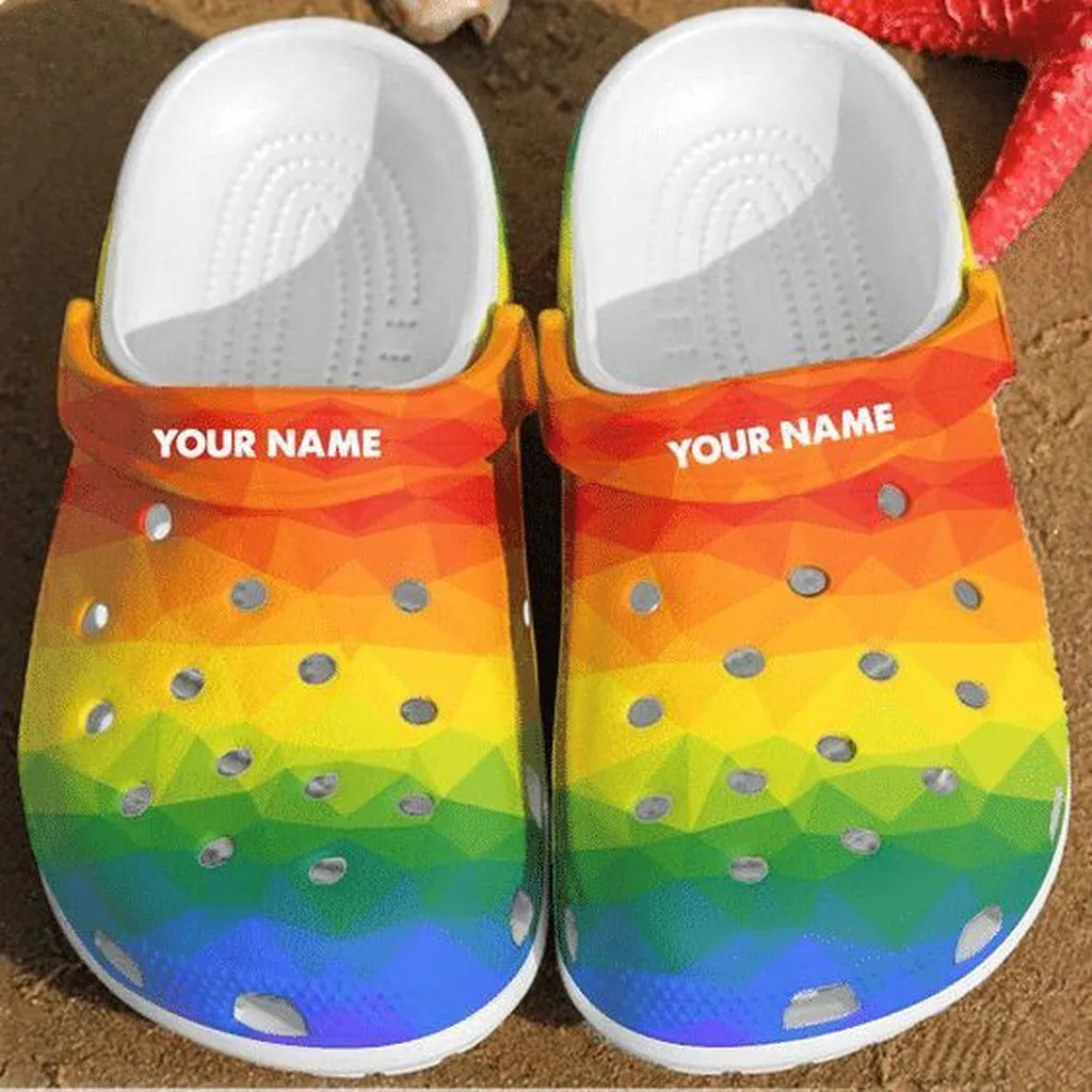 Custom Name Lgbt Crocs Rubber Crocs Clog