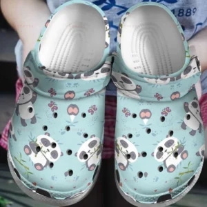 Custom Name Lovely Panda Style Gift For Lover Rubber Crocs Clog