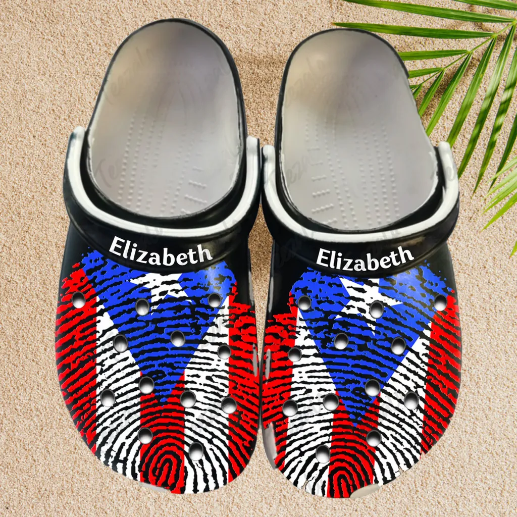 Custom Name Puerto Rico Dna Clogs