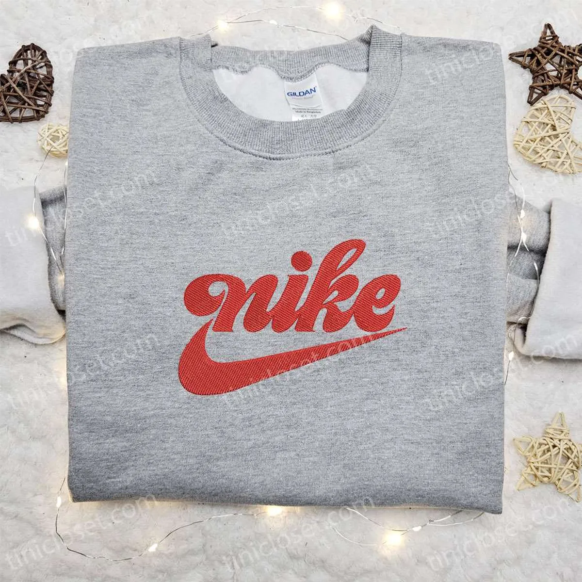 Custom Nike Embroidered Shirt, Nike Inspired Embroidered Sweatshirt, Custom Embroidered Hoodie