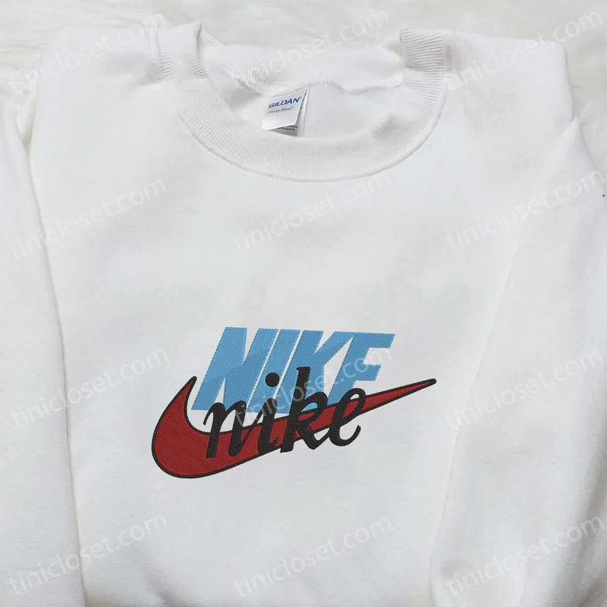 Custom Nike Shirt, Nike Inspired Embroidered Sweatshirt, Best Gifts for Family