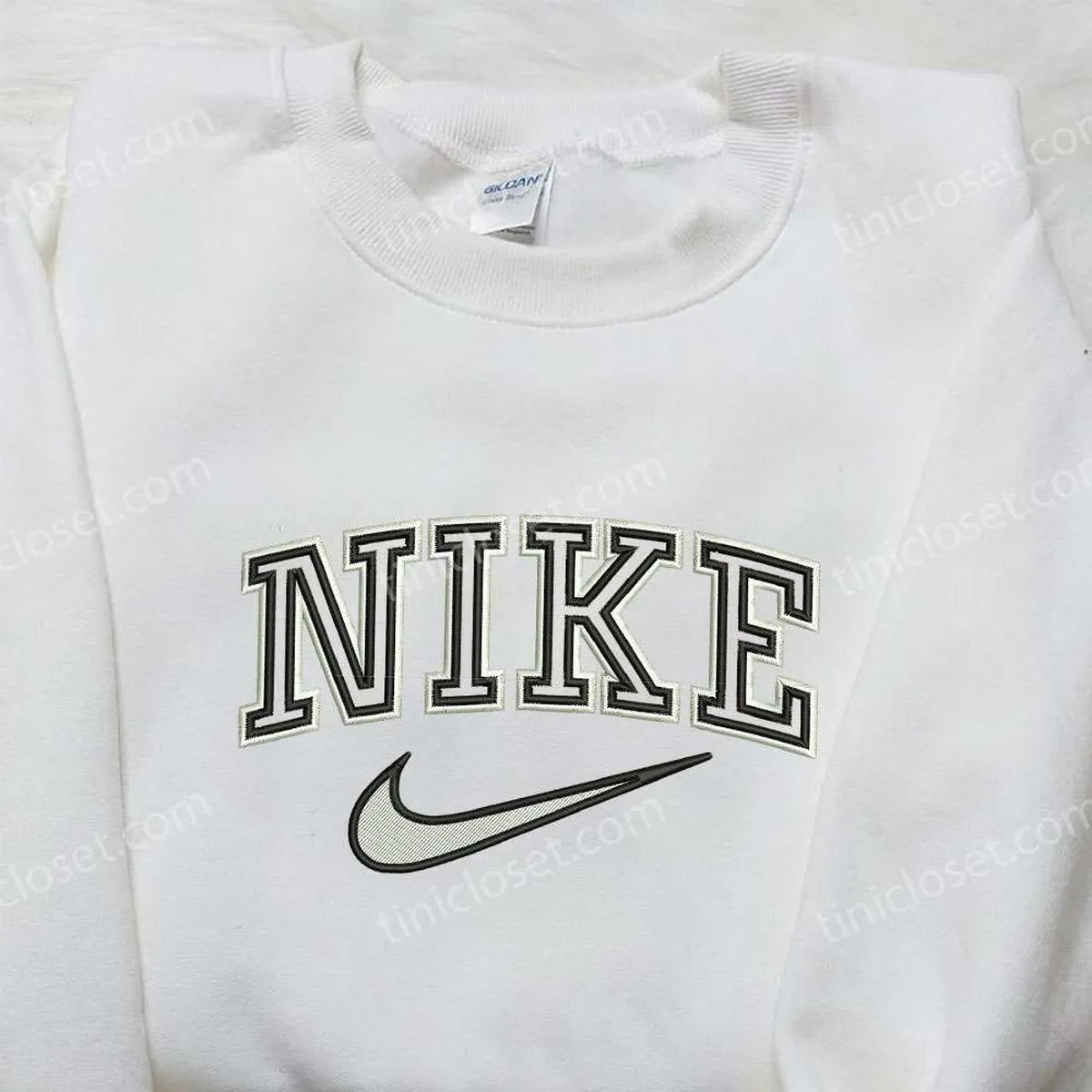 Custom Vintage Nike Embroidered Sweatshirt, Nike Inspired Embroidered Shirt, Best Gift for Family