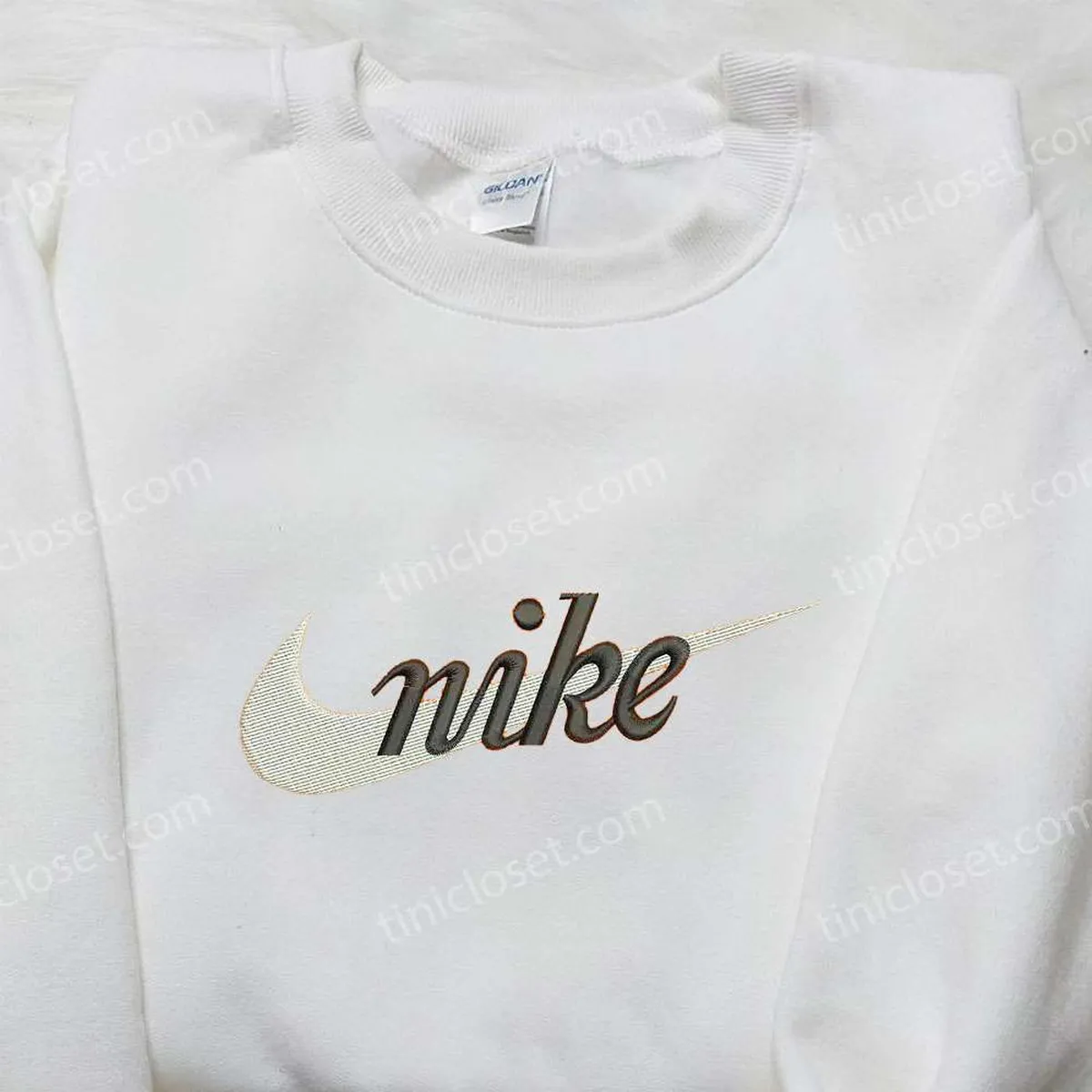 Custom Vintage x Nike Embroidered Hoodie, Nike Inspired Embroidered Shirt, Best Birthday Gift Ideas