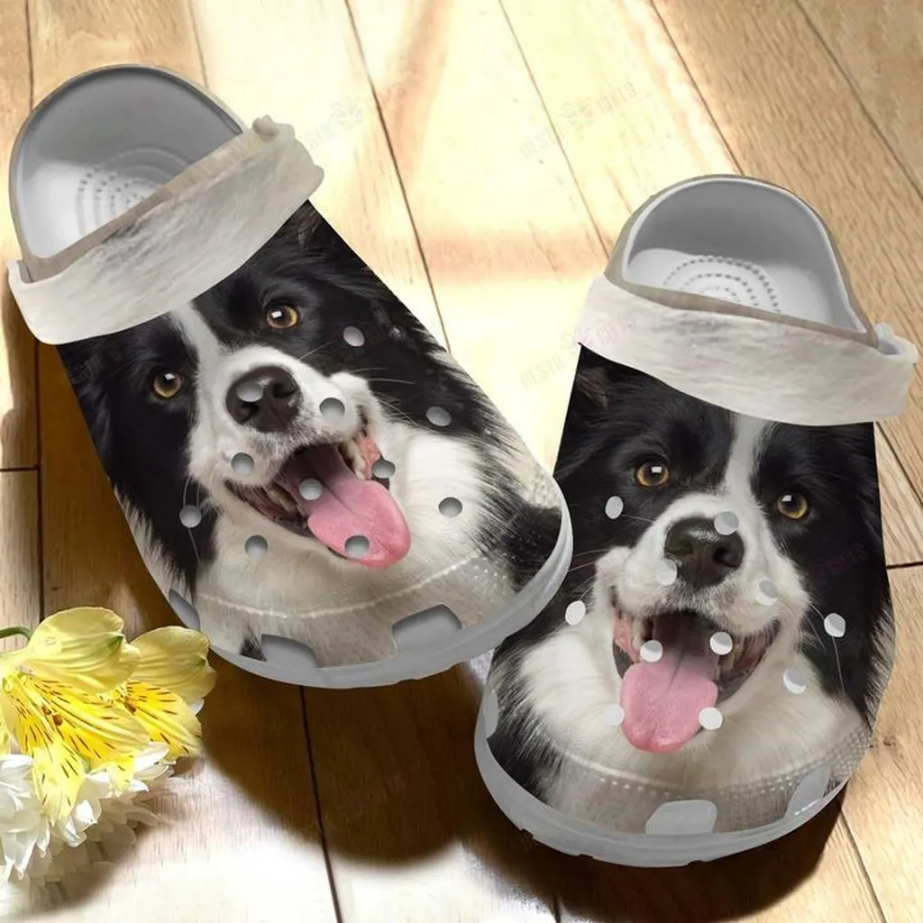 Cute Border Collie Crocs Classic Clogs