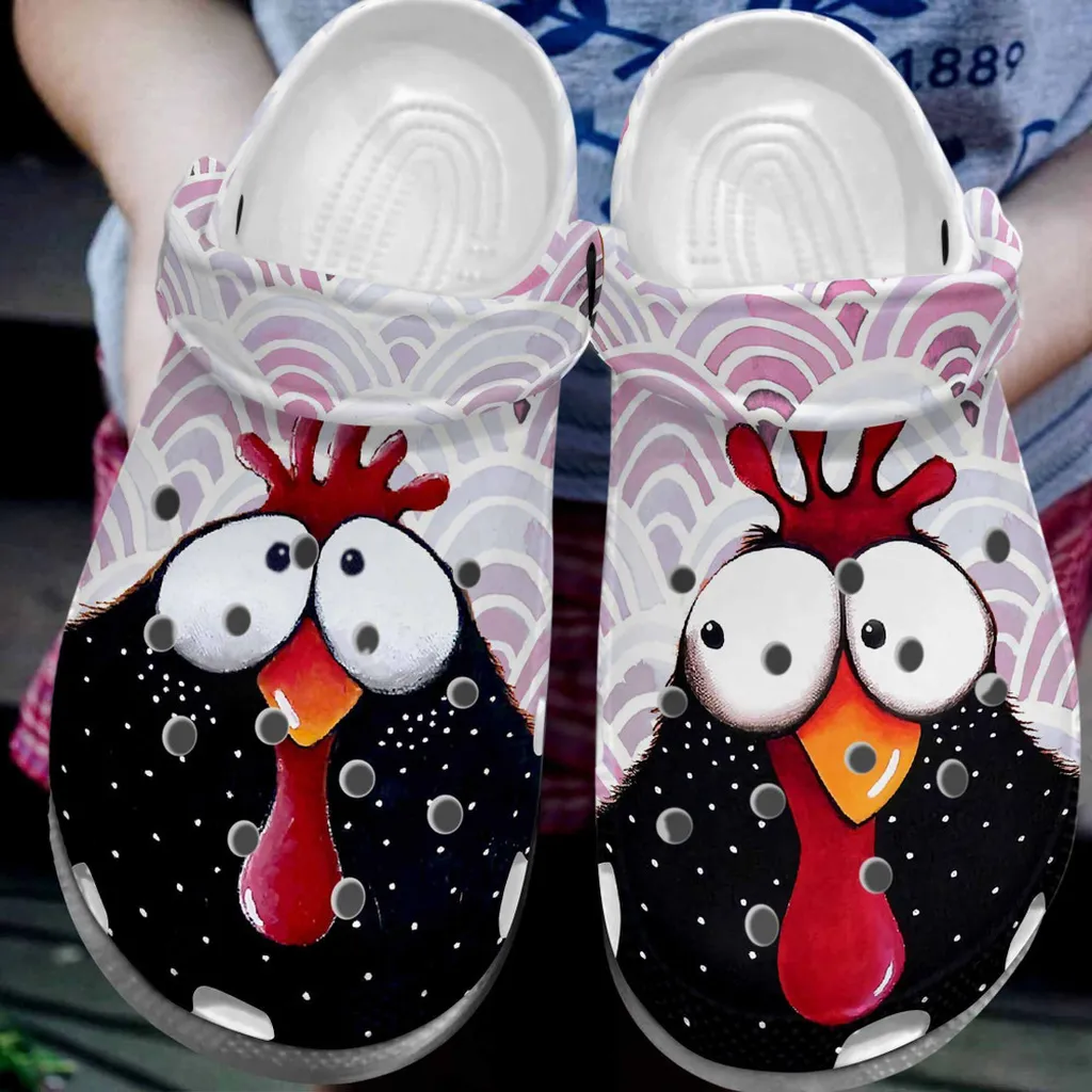 Cute Chicken 9 Gift For Lover Rubber Crocs Clog