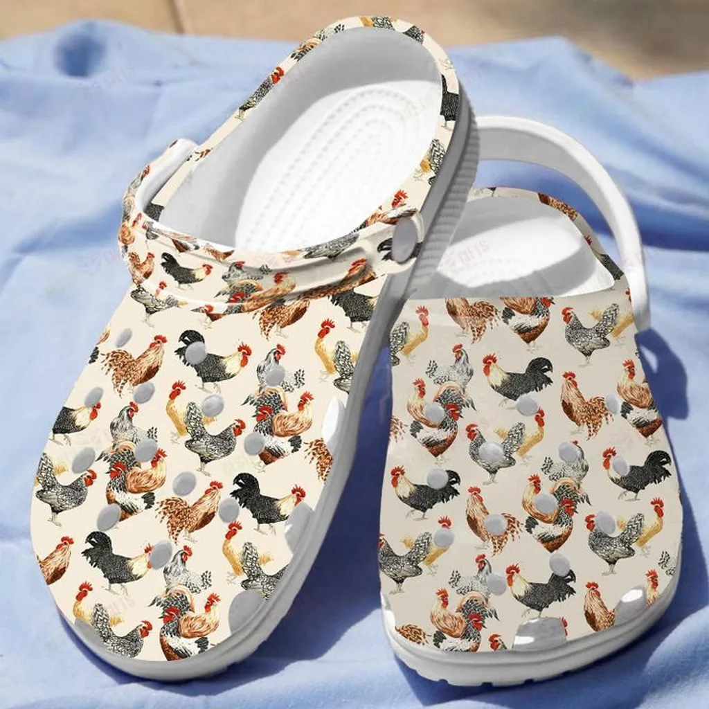 Cute Chicken Crocs Classic Clogs