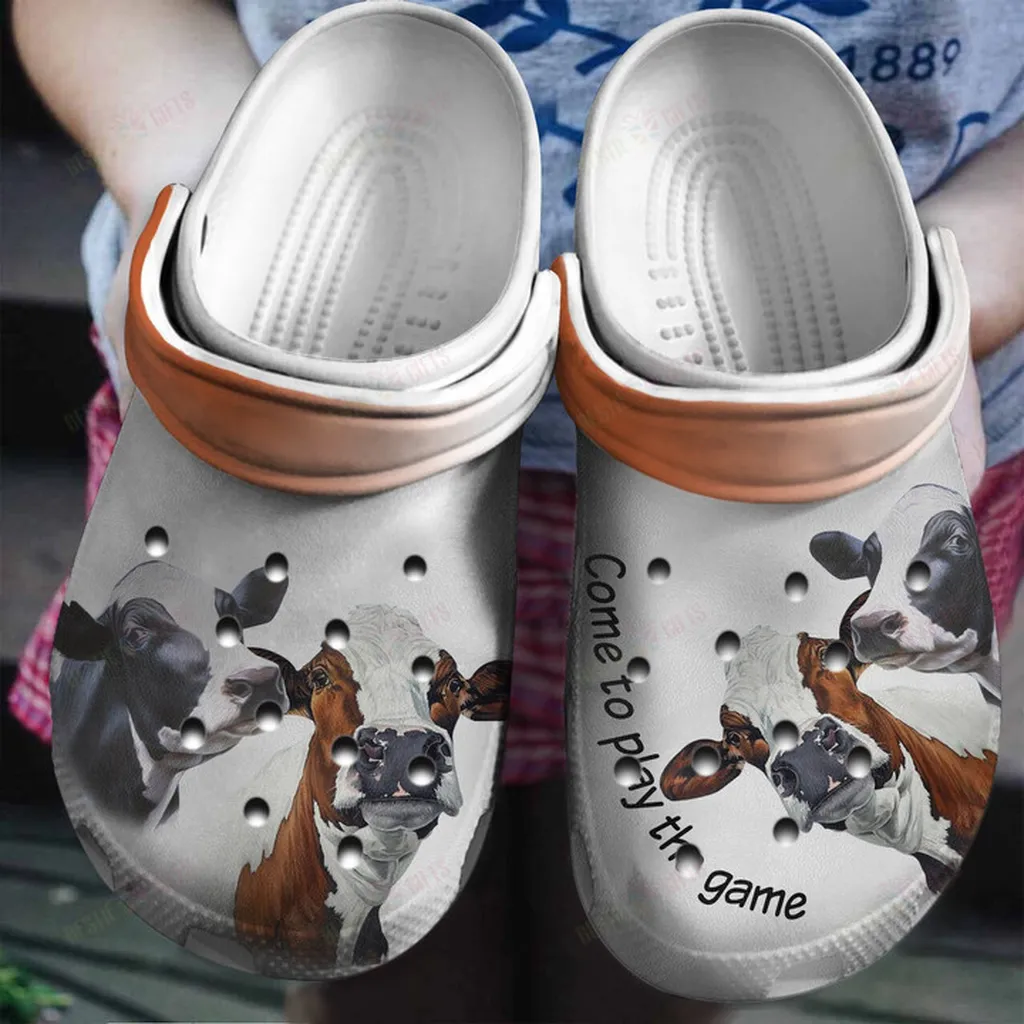 Cute Cow Crocs Classic Clogs