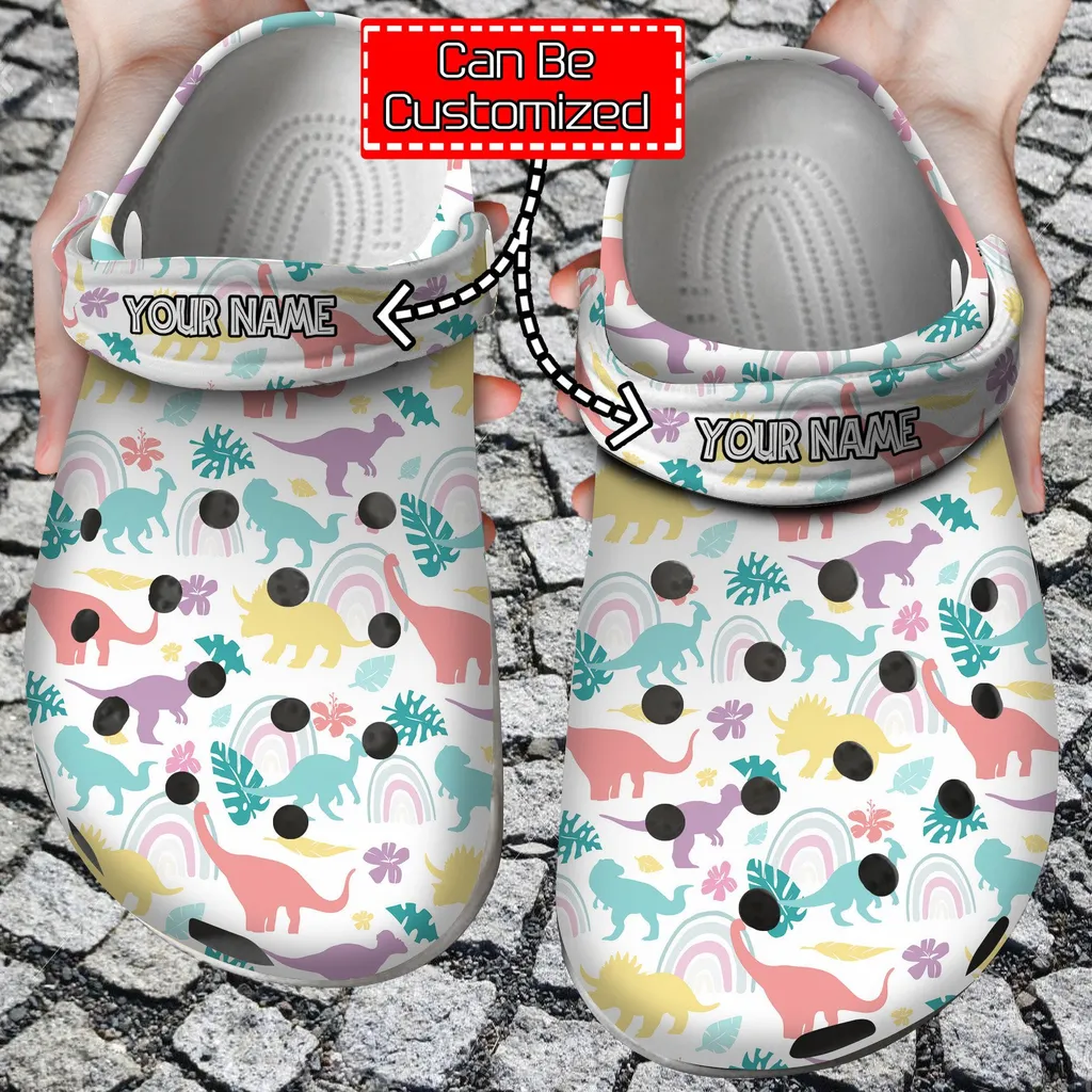 Cute Dinosaur Patterns Crocs Clog