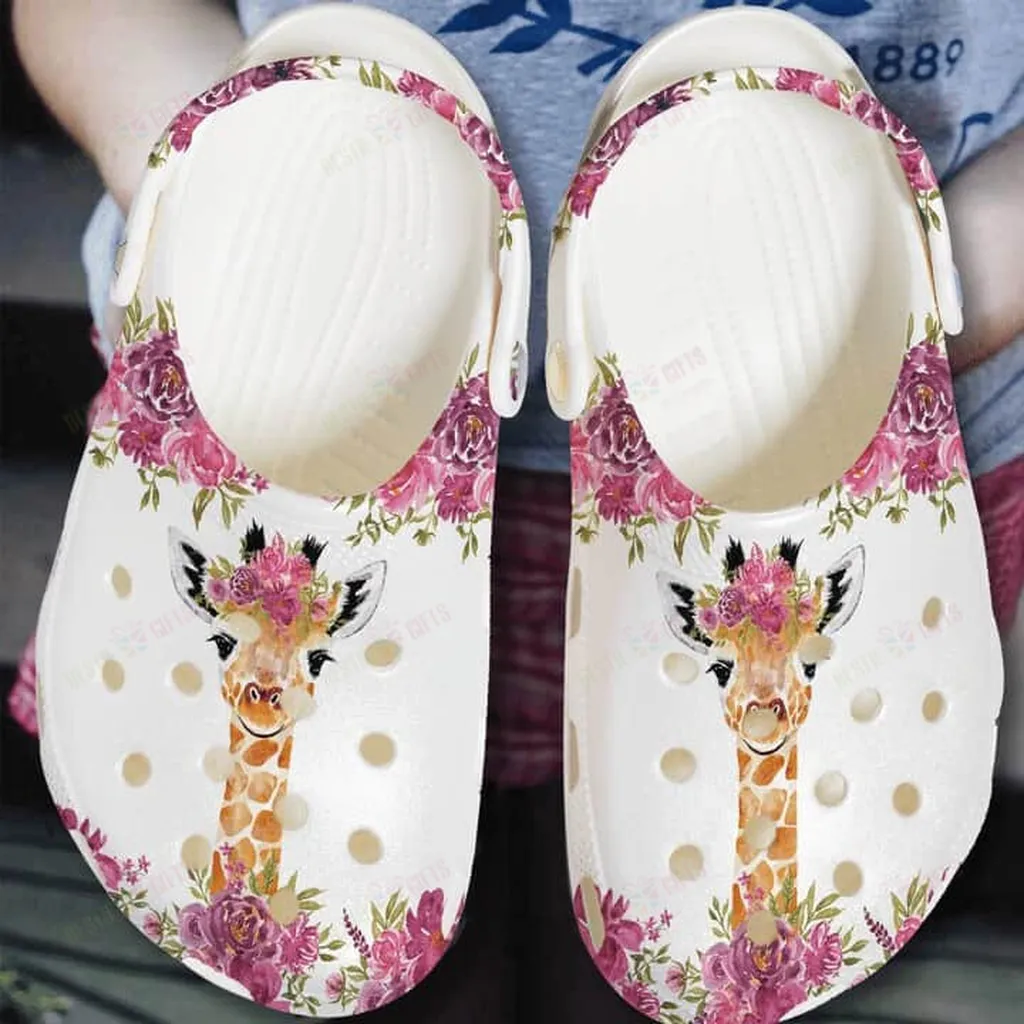 Cute Giraffe Crocs Classic Clogs