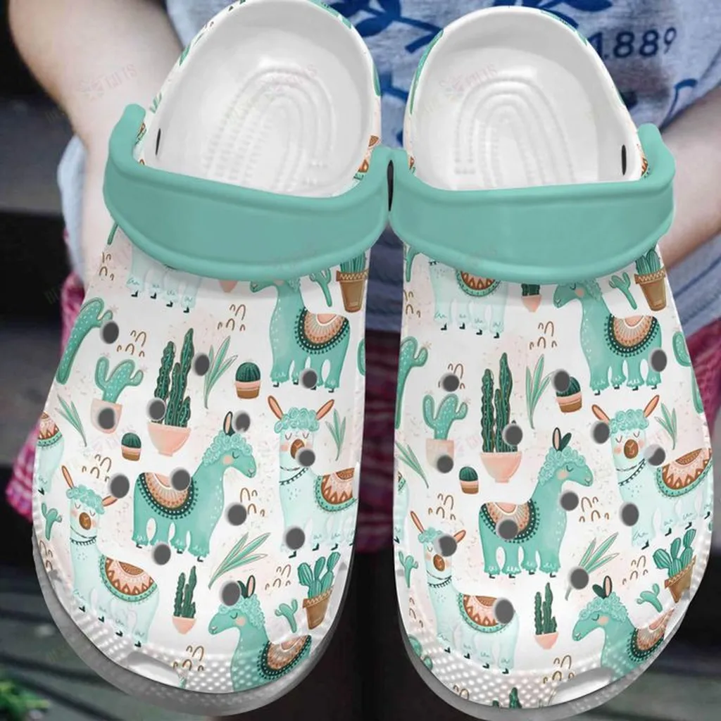 Cute Llama Crocs Classic Clogs