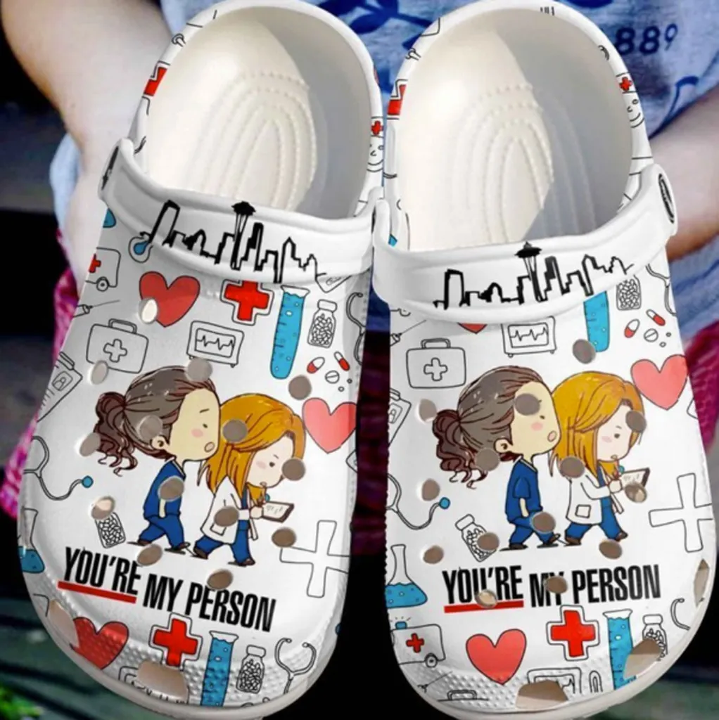 Cute Nurse Cartoon Crocs