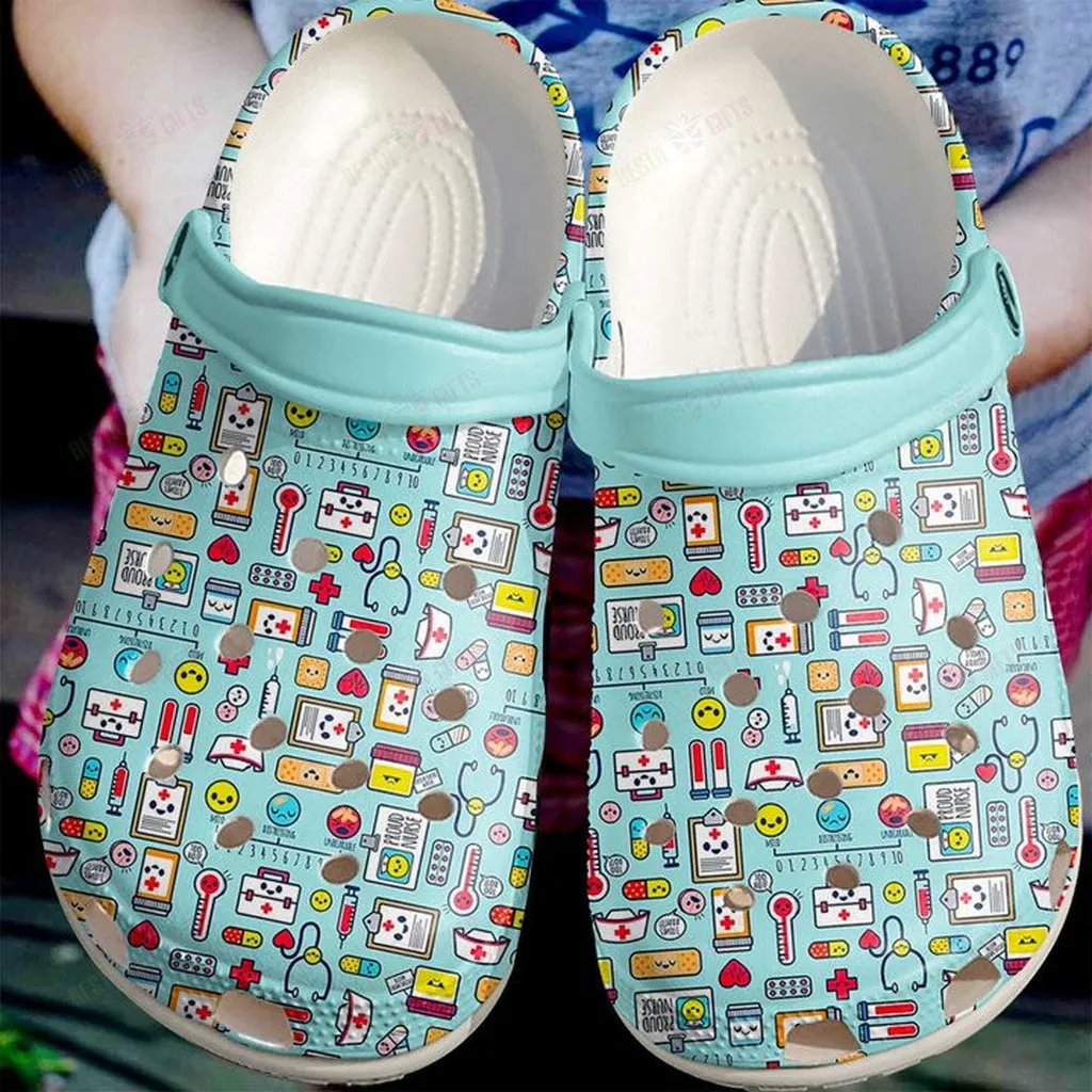 Cute Nurse Pattern Crocs Classic Clogs