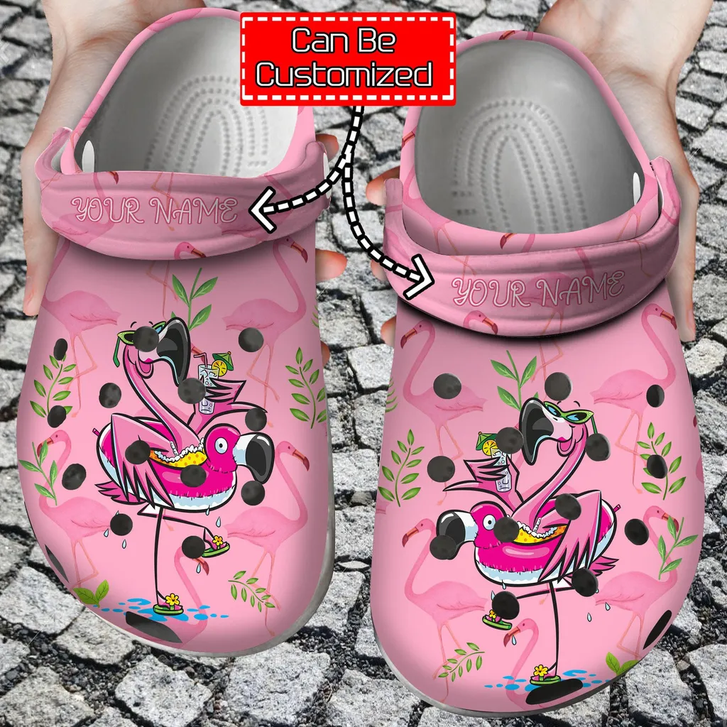 Cute Pink Flamingo Crocs Clog