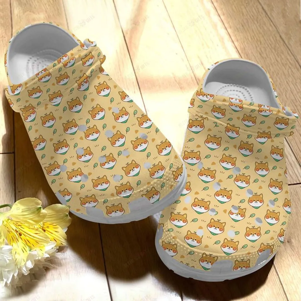 Cute Shiba Crocs, Personalized Crocs Classic Clogs