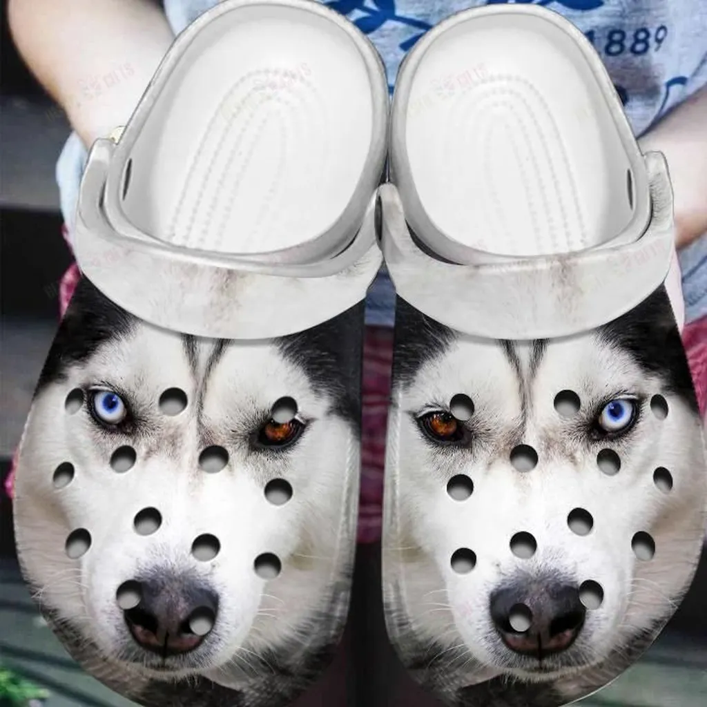 Cute Siberian Huskies Crocs Classic Clogs