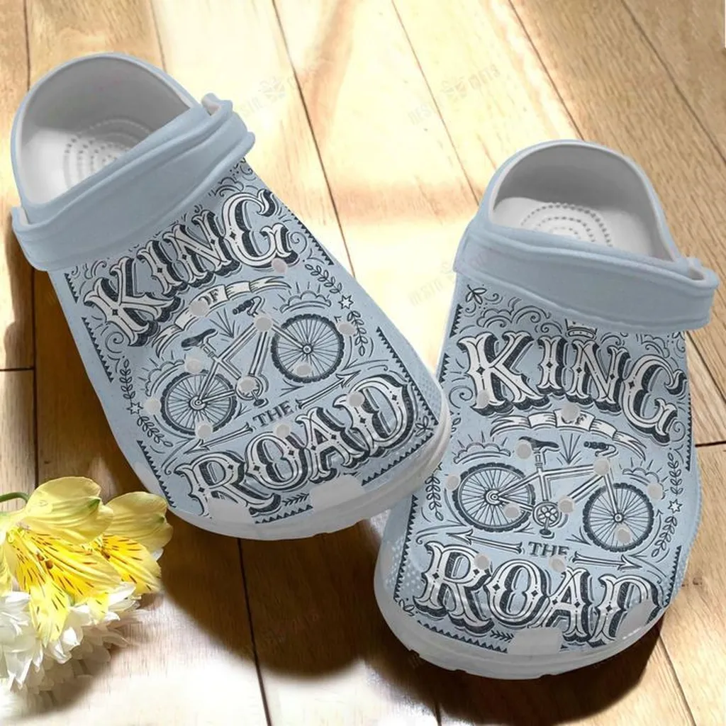 Cycling King Of Road Crocs, Personalized Crocs Classic Clogs