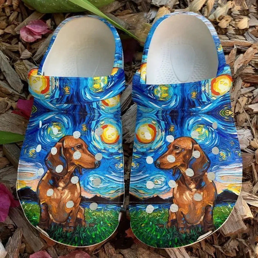 Dachshund Blue Sky Crocs Classic Clogs