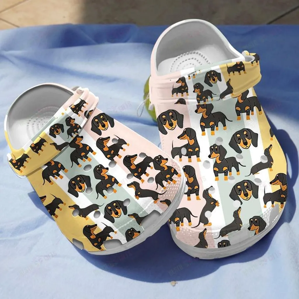 Dachshund Love Crocs, Personalized Crocs Classic Clogs