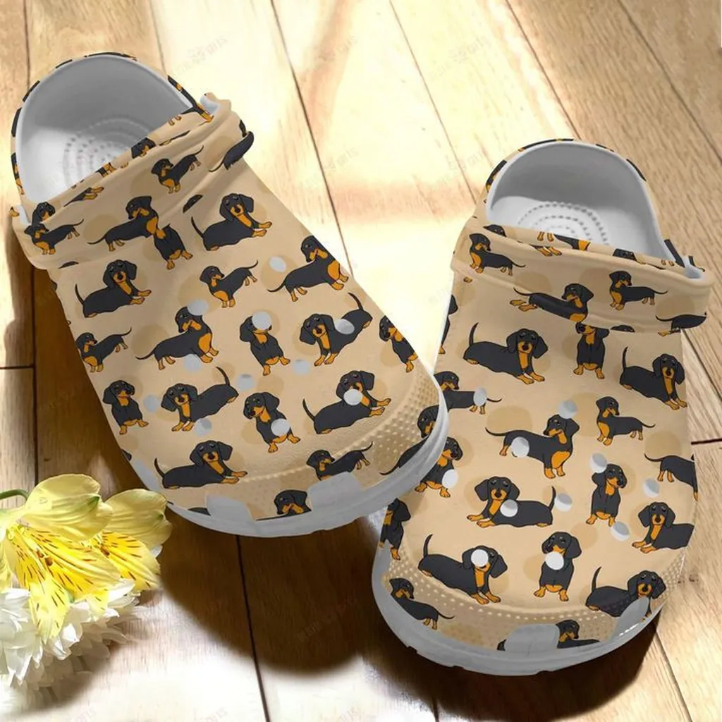 Dachshund Pattern Clog Crocs Classic Clogs