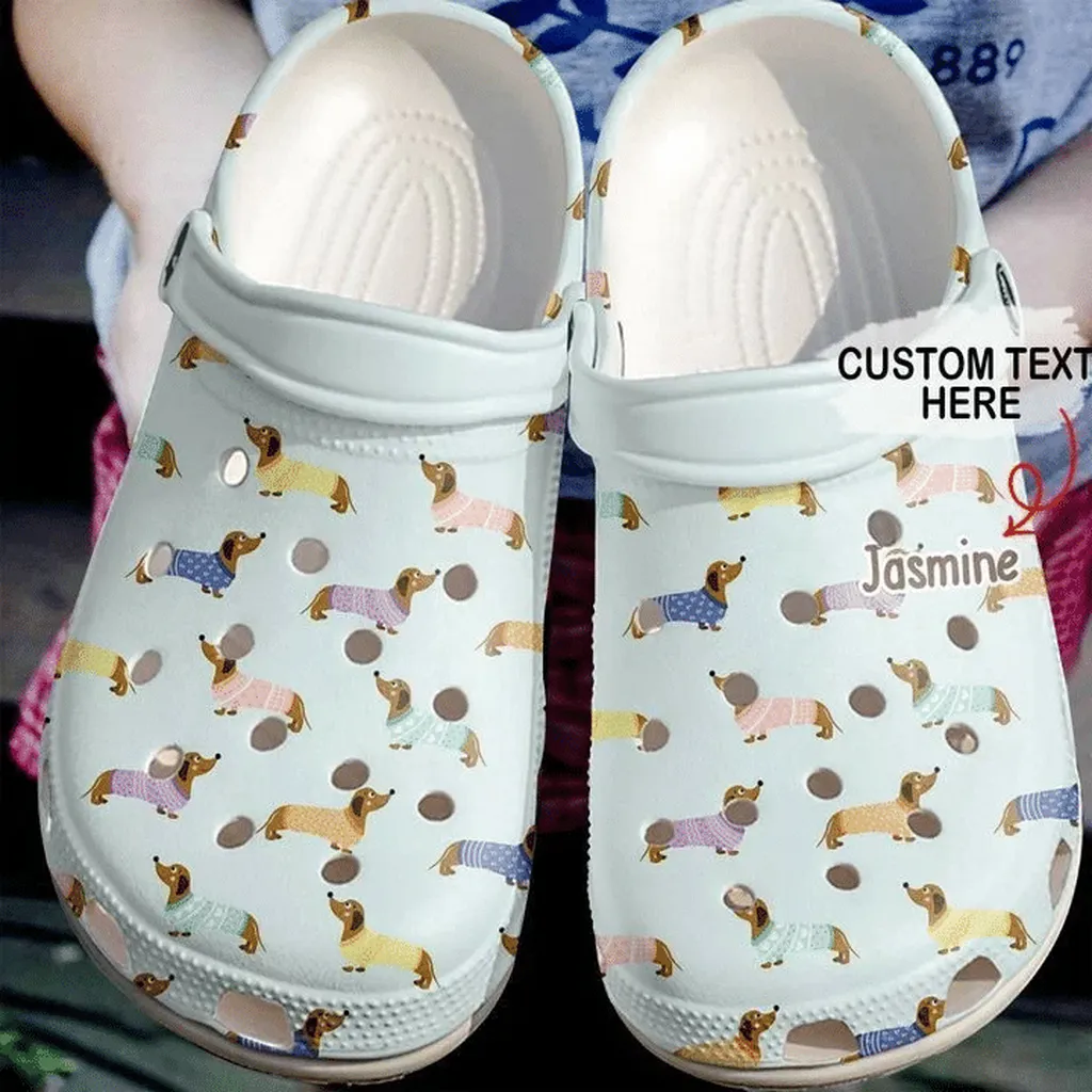 Dachshund Personalized Lovely Pattern Crocs Classic Clogs