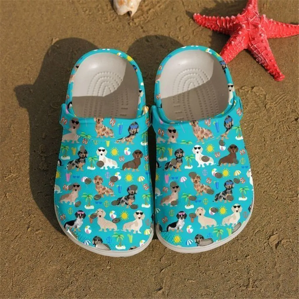 Dachshund Summer Crocs Classic Clogs