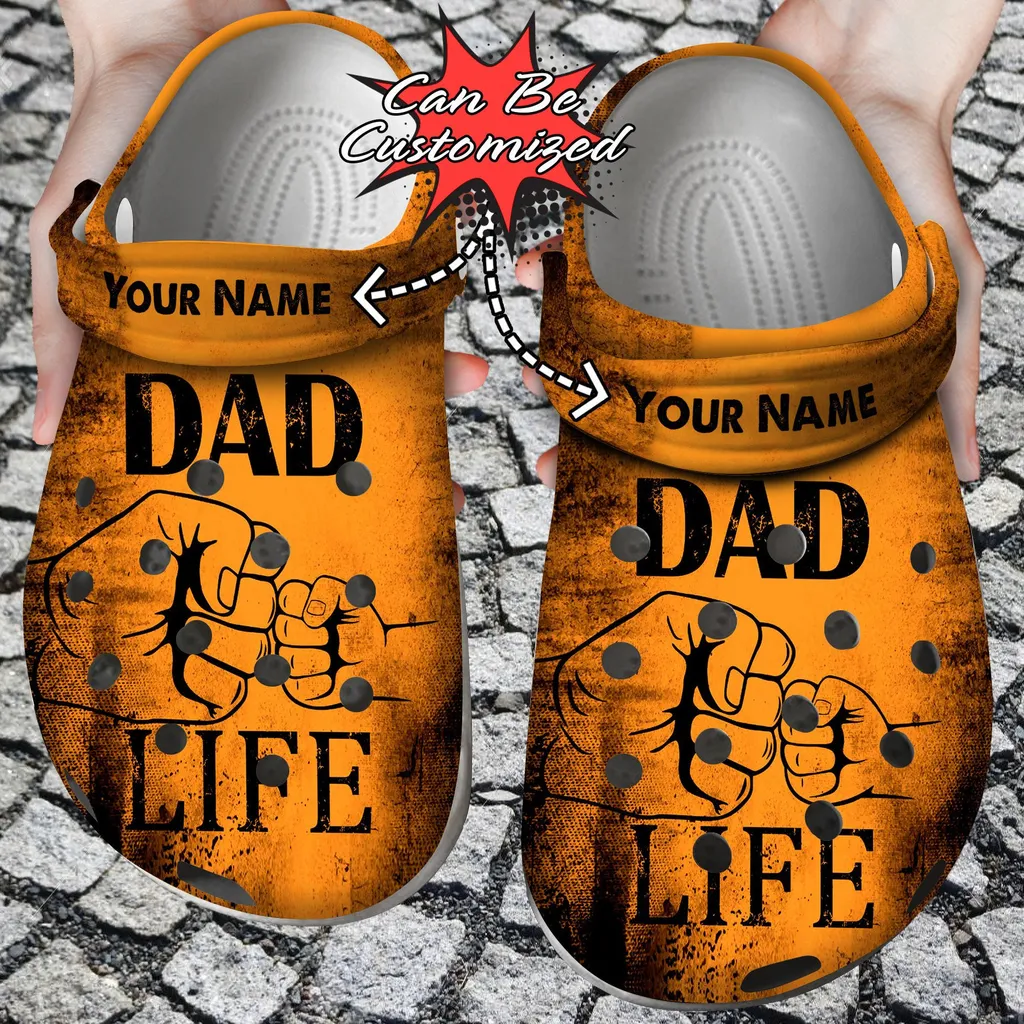 Dad Life Mens Fist Bump Crocs Clog