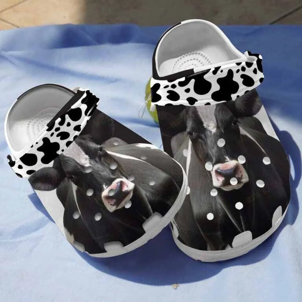 Dairy Cow Portrait Clogs Crocs