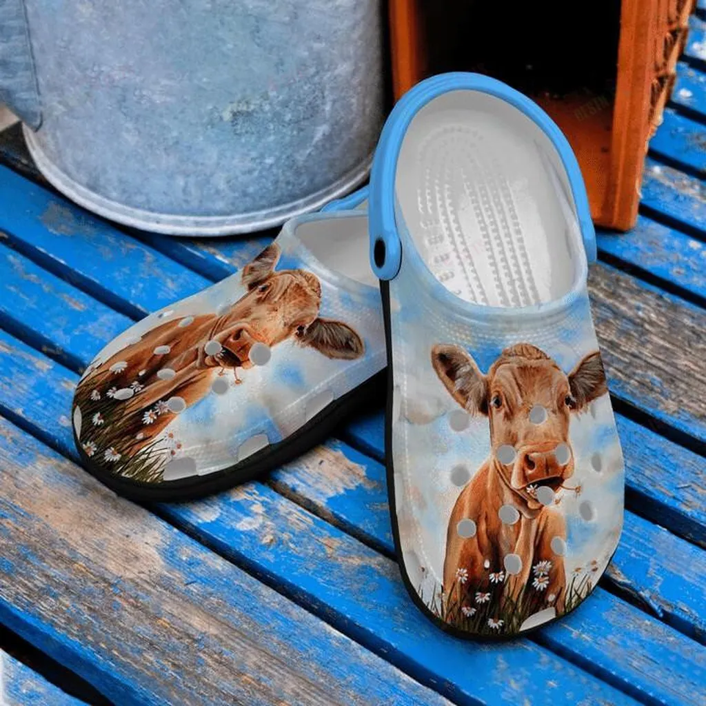 Daisy Cow Crocs Classic Clogs